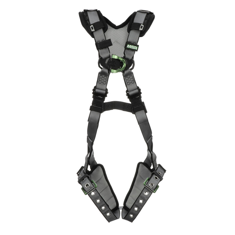 V-FIT Safety Harness - Quick-Connect Leg Straps, Back & Chest D-Ring, Shoulder & Leg Padding - MSA