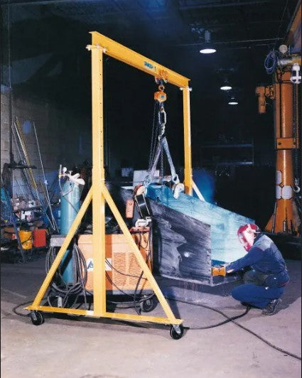 3 Ton Gantry Crane, 11'-6" Span, 14'-0" Height Under Beam, Adjustable Height