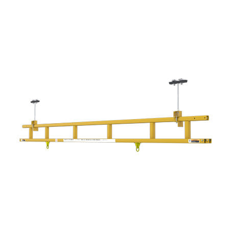 Ceiling Mounted Monorail Fall Protection, 2-Person Rated, 30ft Support Spacing