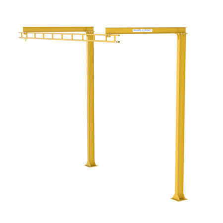 Inverted L Freestanding Fall Protection, 1-Person, 30' Support Spacing