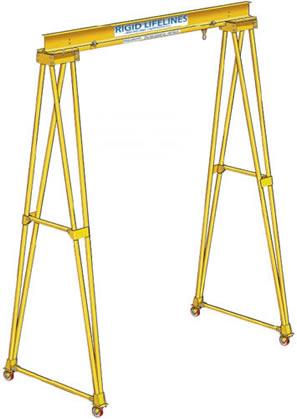 Rolling A-Frame Fall Protection, 1-Person, 20' Wide, 30' Height
