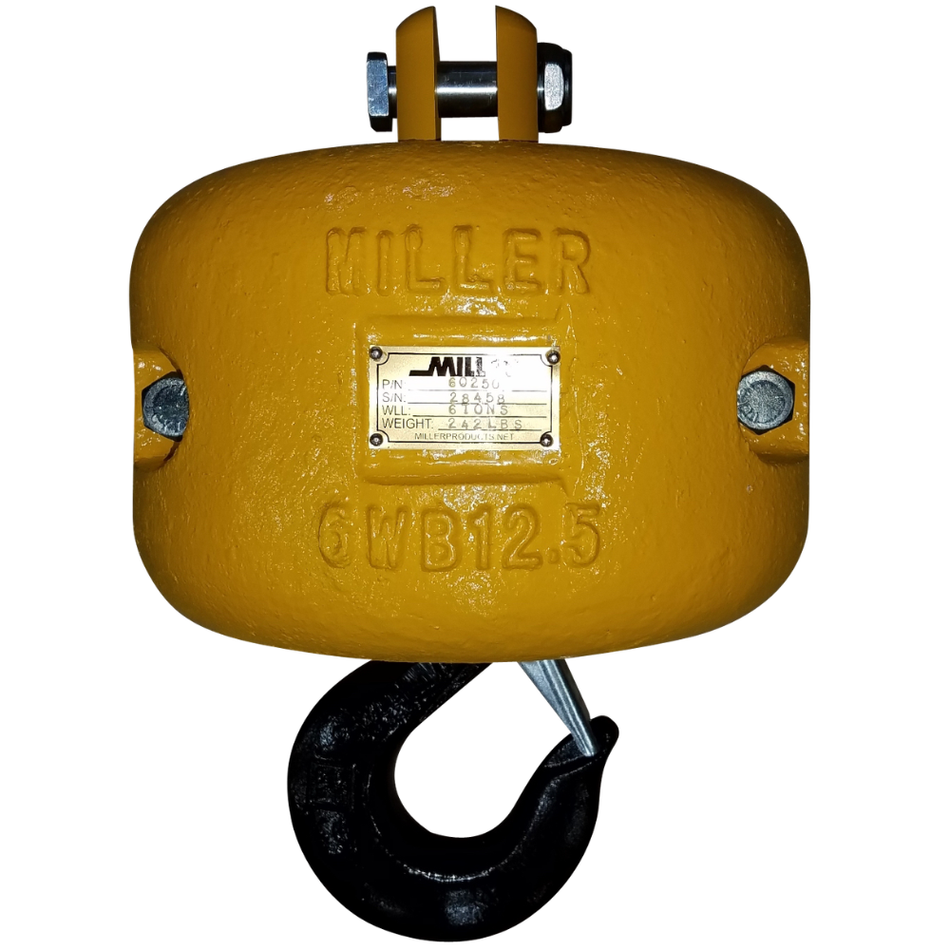 Econo-Link Overhaul Ball - Clevis to Hook - Model 6O250 - 6 Ton - Miller Lifting Products