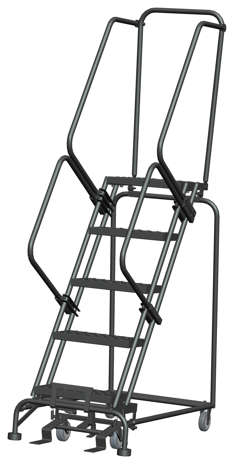 Rolling Ladder - M-2000 Series - 5 Step, Handrails - Ballymore