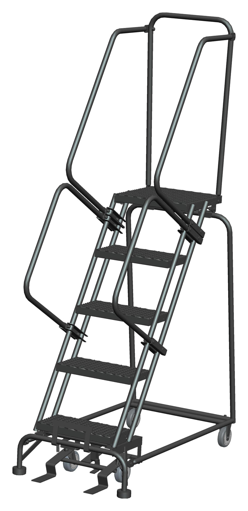 Rolling Ladder - M-2000 Series - 5 Step, Handrails - Ballymore