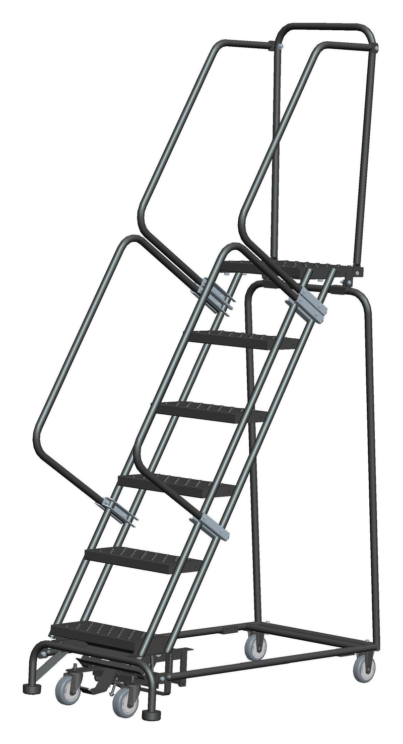 Rolling Ladder - M-2000 Series - 6 Step, Handrails - Ballymore