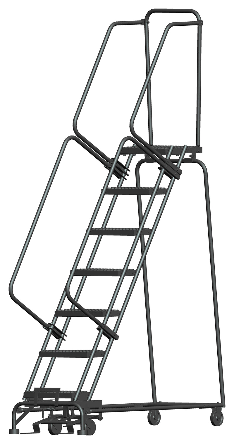 Rolling Ladder - M-2000 Series - 7 Step, Handrails - Ballymore