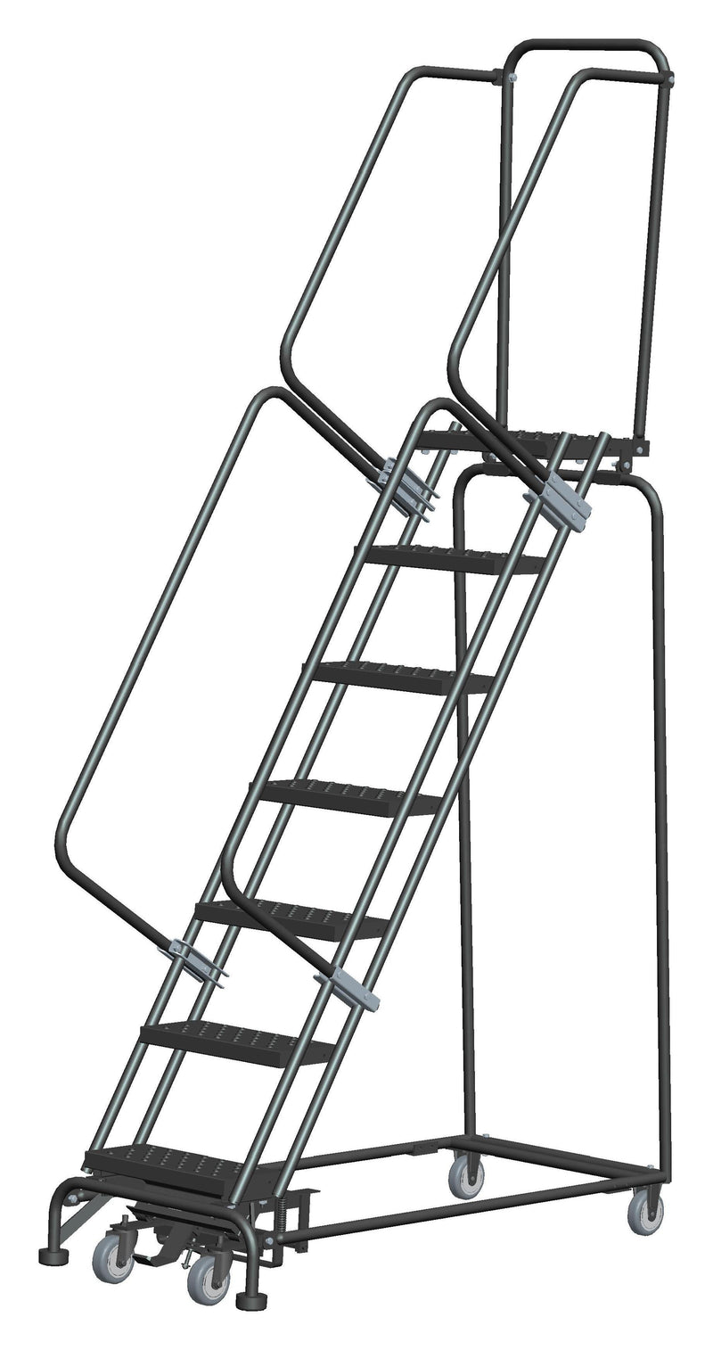 Rolling Ladder - M-2000 Series - 7 Step, Handrails - Ballymore