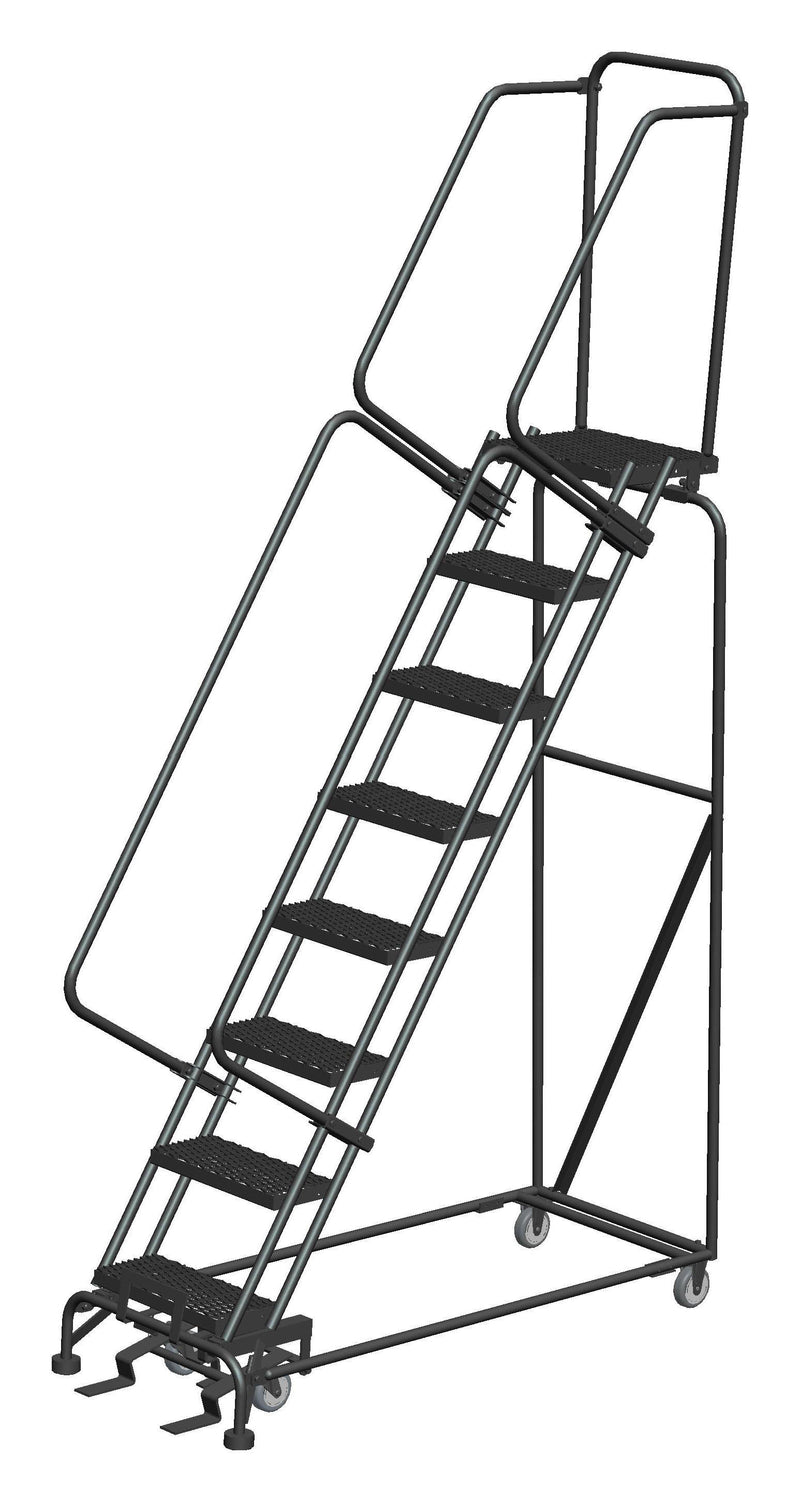 Rolling Ladder - M-2000 Series - 8 Step, Handrails - Ballymore