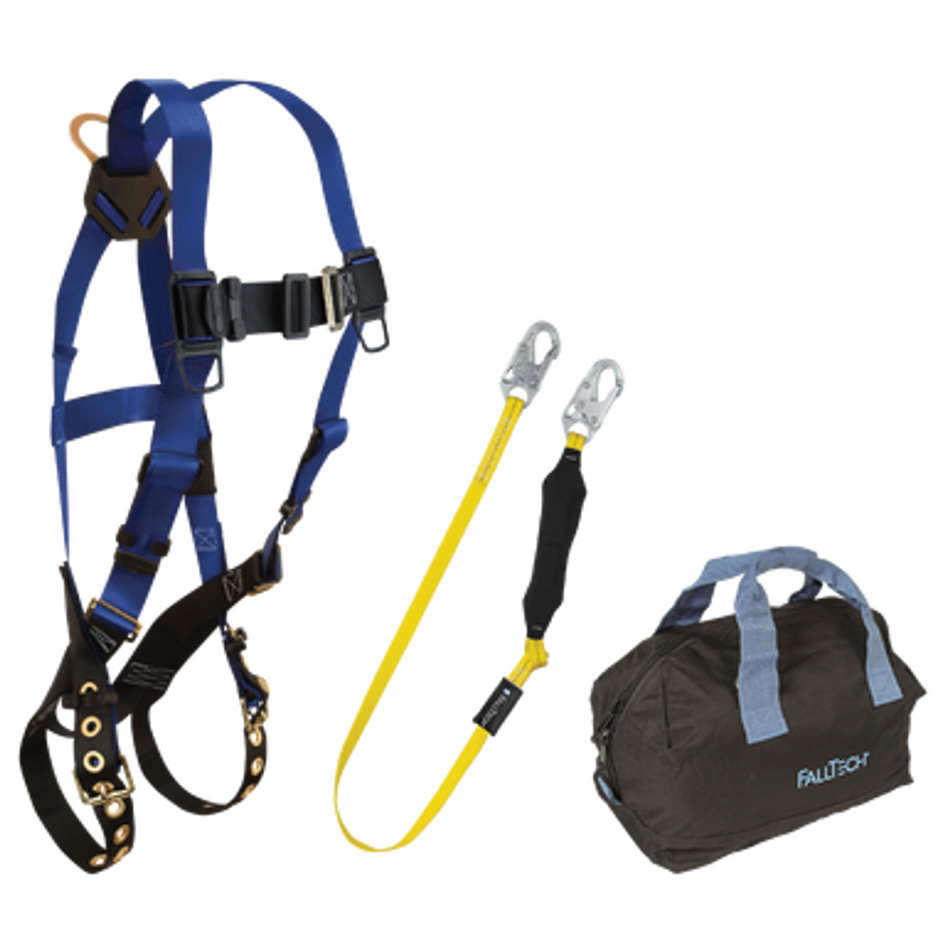 Harness and Lanyard 3-pc Kit with Medium Storage Bag – KIT166LT6P – FallTech