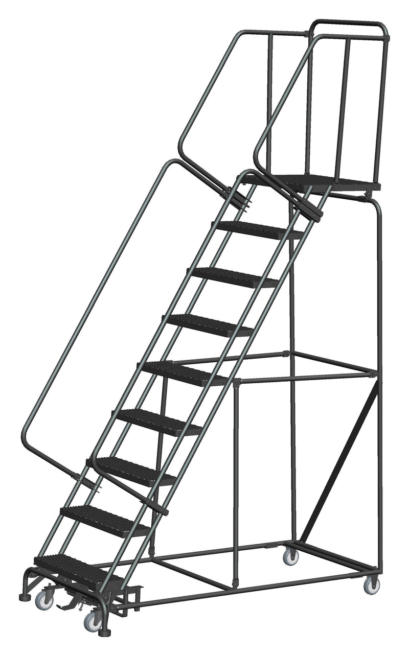 Rolling Ladder - M-2000 Series - 9 Step, Handrails - Ballymore