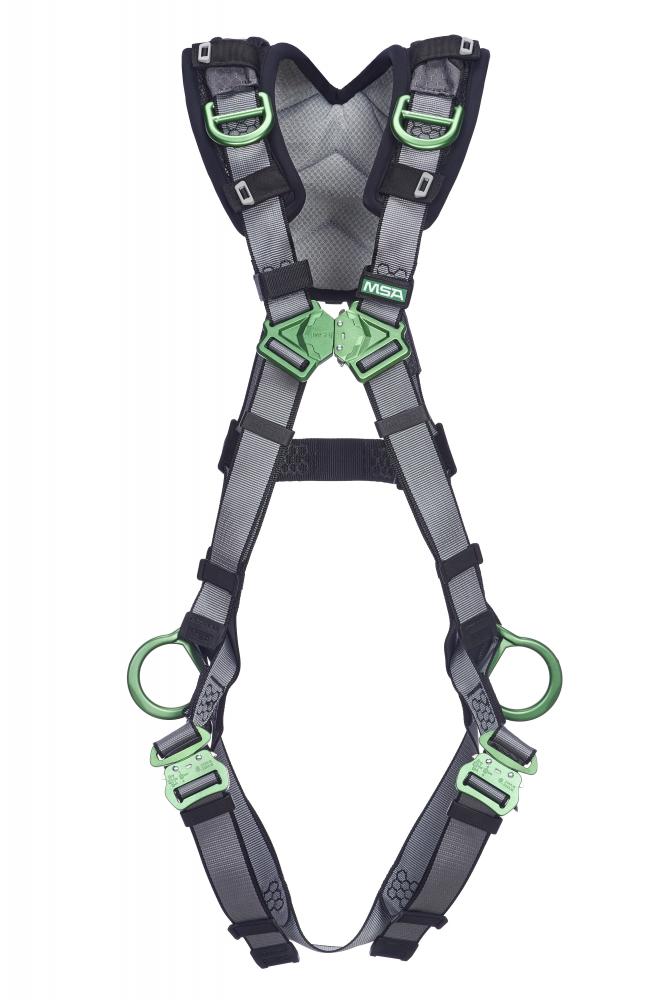 V-FIT Safety Harness - Quick-Connect Leg Straps, Back, Hip & Shoulder D-Ring, Shoulder & Leg Padding - MSA