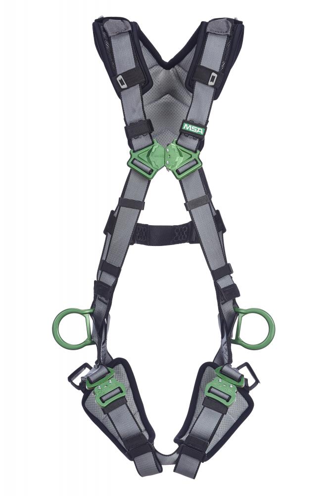 V-FIT Safety Harness - Quick-Connect Leg Straps, Back & Hip D-Ring, Shoulder & Leg Padding - MSA