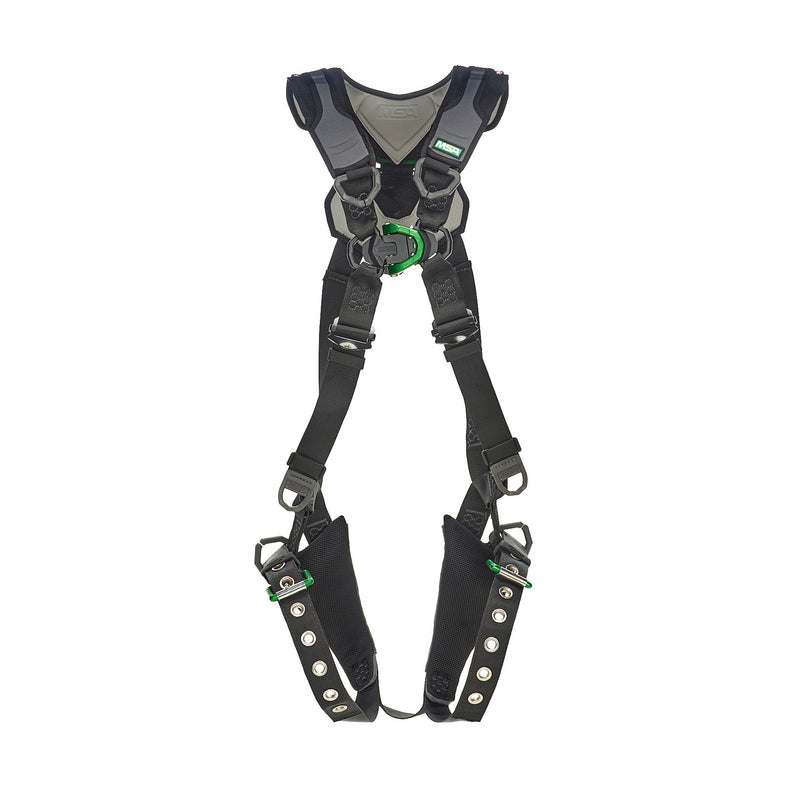 V-FLEX Safety Harness - Tongue Buckle Leg Straps, Back & Chest D-Ring, Shoulder & Leg Padding - MSA