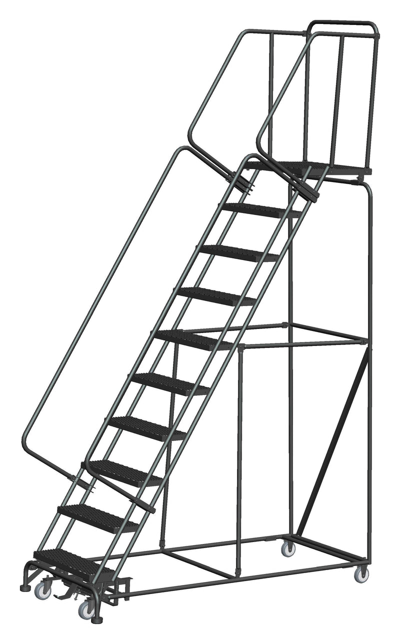 Rolling Ladder - M-2000 Series - 10 Step, Handrails - Ballymore
