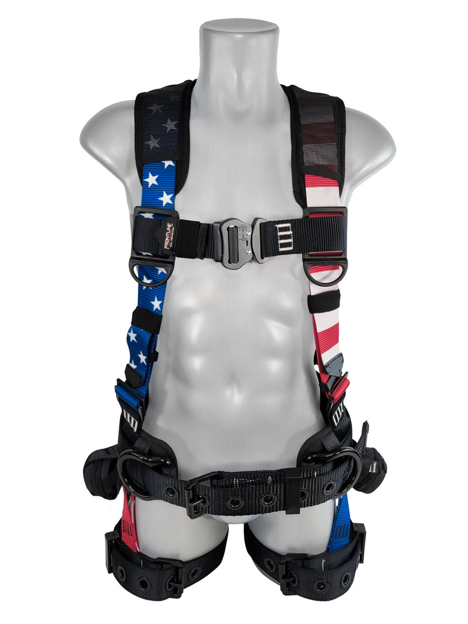 American Style Full Body Harness with Aluminum Hardware and Suspension Trauma Straps - 110CTB-AM Combat™ - Frontline