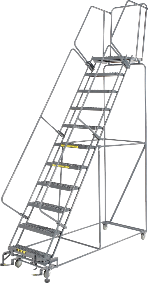 Rolling Ladder - M-2000 Series - 11 Step, Handrails - Ballymore ...