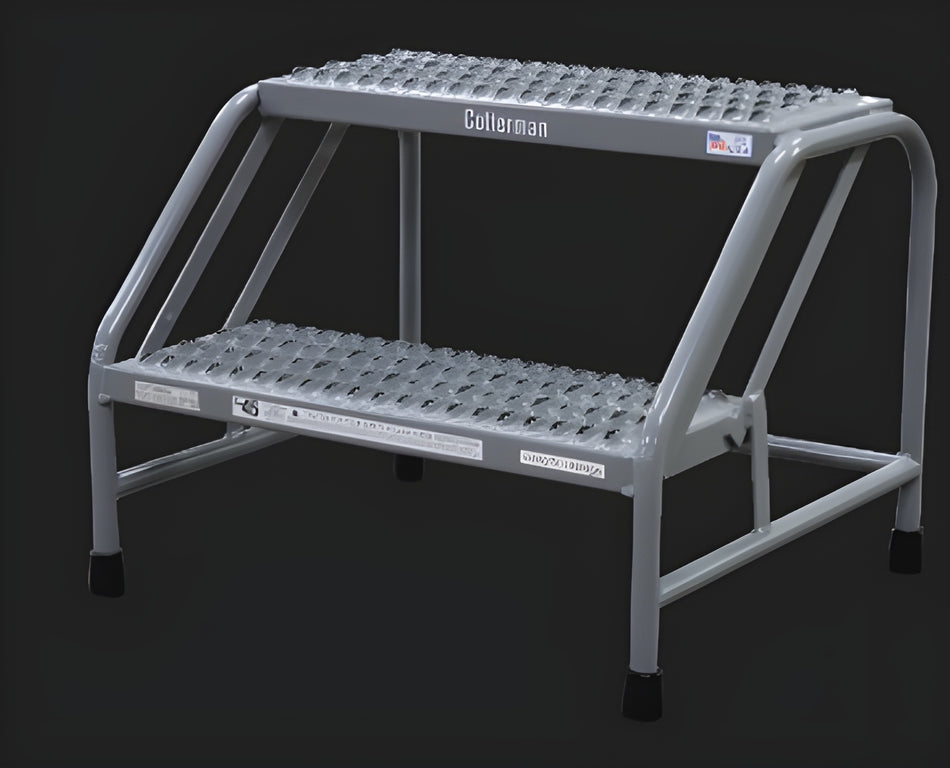 Step Stand - Steel, 2 Step - 24" Tread Width - Cotterman