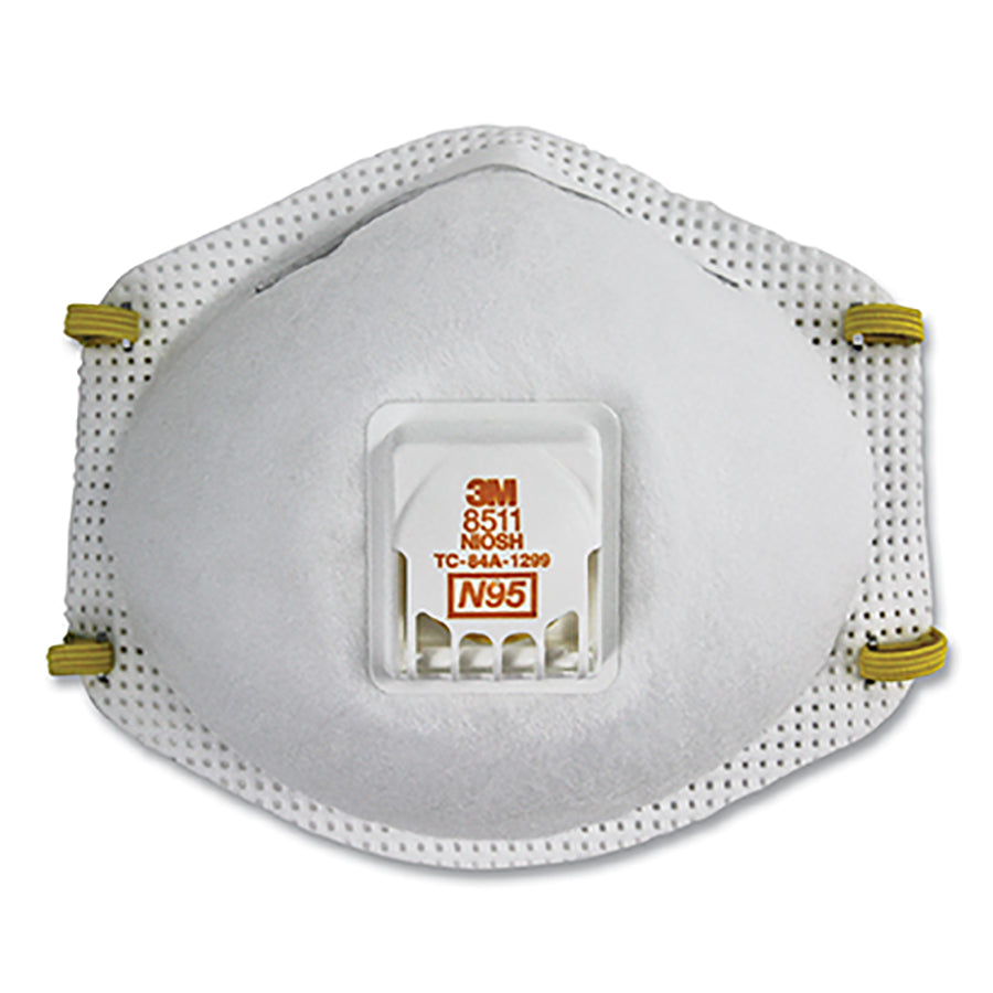 N95 Particulate Respirators with Cool Flow™ Valve 5-Case Bundle – 10/Box (50 Respirators Total) - 142-8511 - 3M
