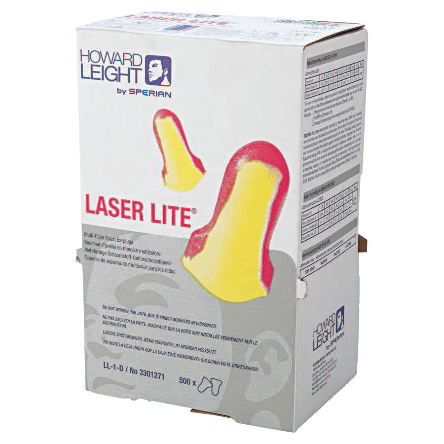 Laser Lite® Disposable Earplugs 2-Case Bundle – 500/Box (1,000 Pairs Total) – LL-1-D – Howard Leight