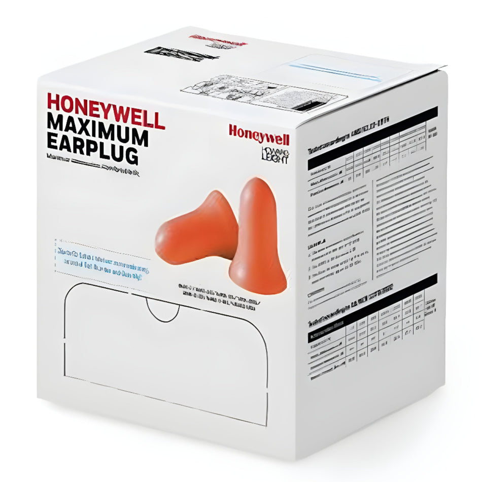 MAXIMUM Disposable Earplugs Corded 5-Case Bundle – 100 Pairs/Pack (500 Pairs Total) - MAX-30 - Howard Leight