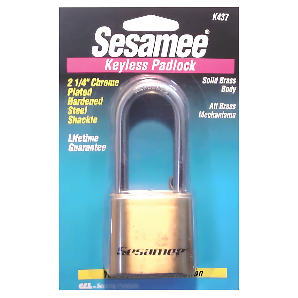 Sesamee® Keyless Brass Padlock 5/16 in Shackle - Pack of 4 – K0437 – CCL