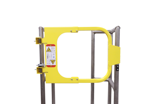 EdgeHalt Adjustable Self-Closing Safety Gate - 40" to 50" - Safety Yellow - PS Industries