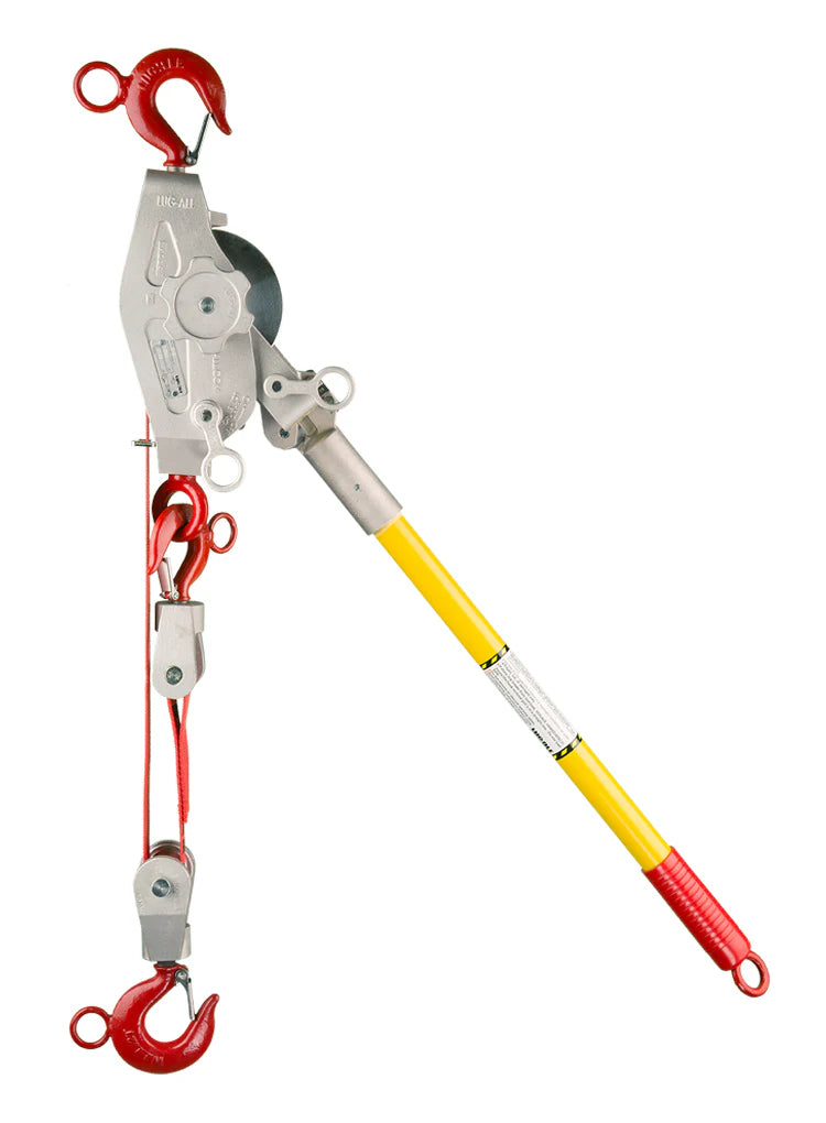 2 Ton Web Strap Hoist with Hot Stick Rings – 4-B – Lug-All