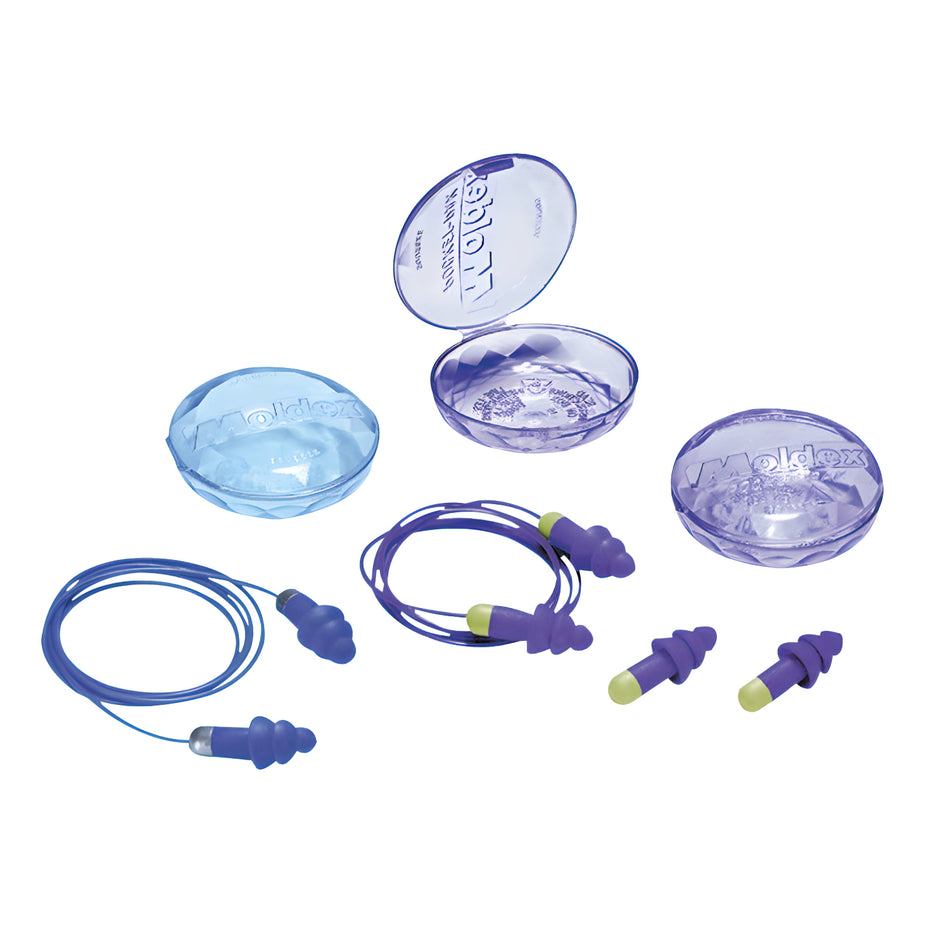 Rockets® Reusable Earplugs 2-Case Bundle – 50-Pair/Box (100 Pairs Total) – 6400 – Moldex