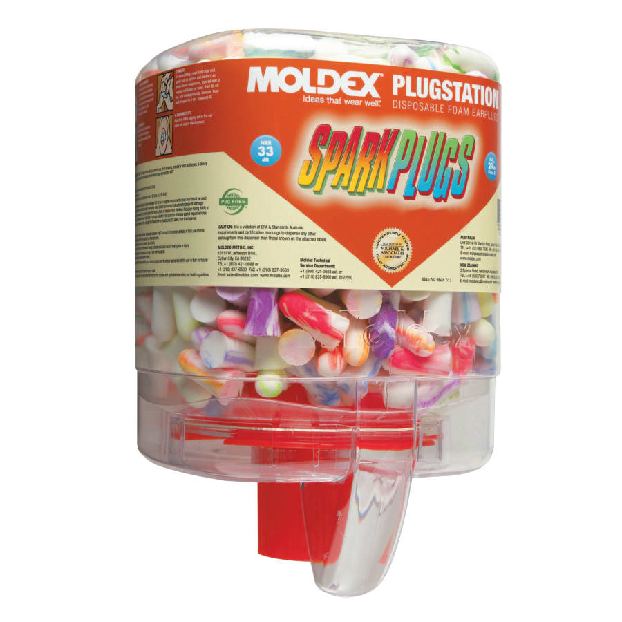 PlugStation® Earplug Dispensers SparkPlugs® 2-Case Bundle – 250 Pairs per Dispenser (500 Pairs Total) - 6644 - Moldex