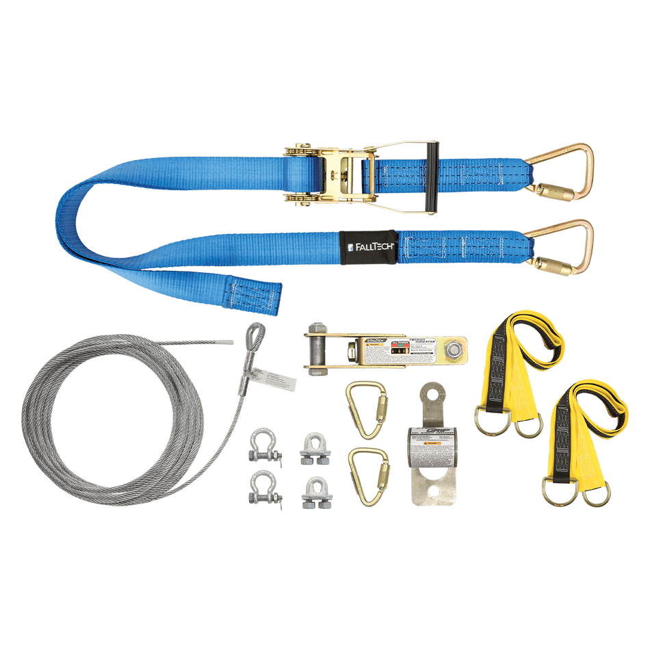 SteelGrip Plus Temporary Cable HLL System with Web Anchors – FallTech