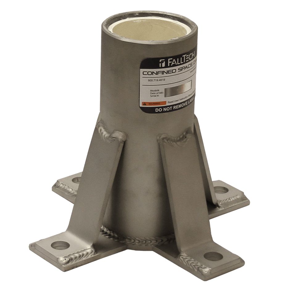 Floor-Mount Stainless Steel Bolt-On Fixed Davit Base – 65060FMS – FallTech