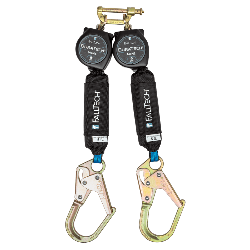 6' DuraTech Mini Class 1 Personal SRL-P with Steel Mini Rebar Hooks & Triple-Lock Dorsal Connector – 72706TH0 – FallTech