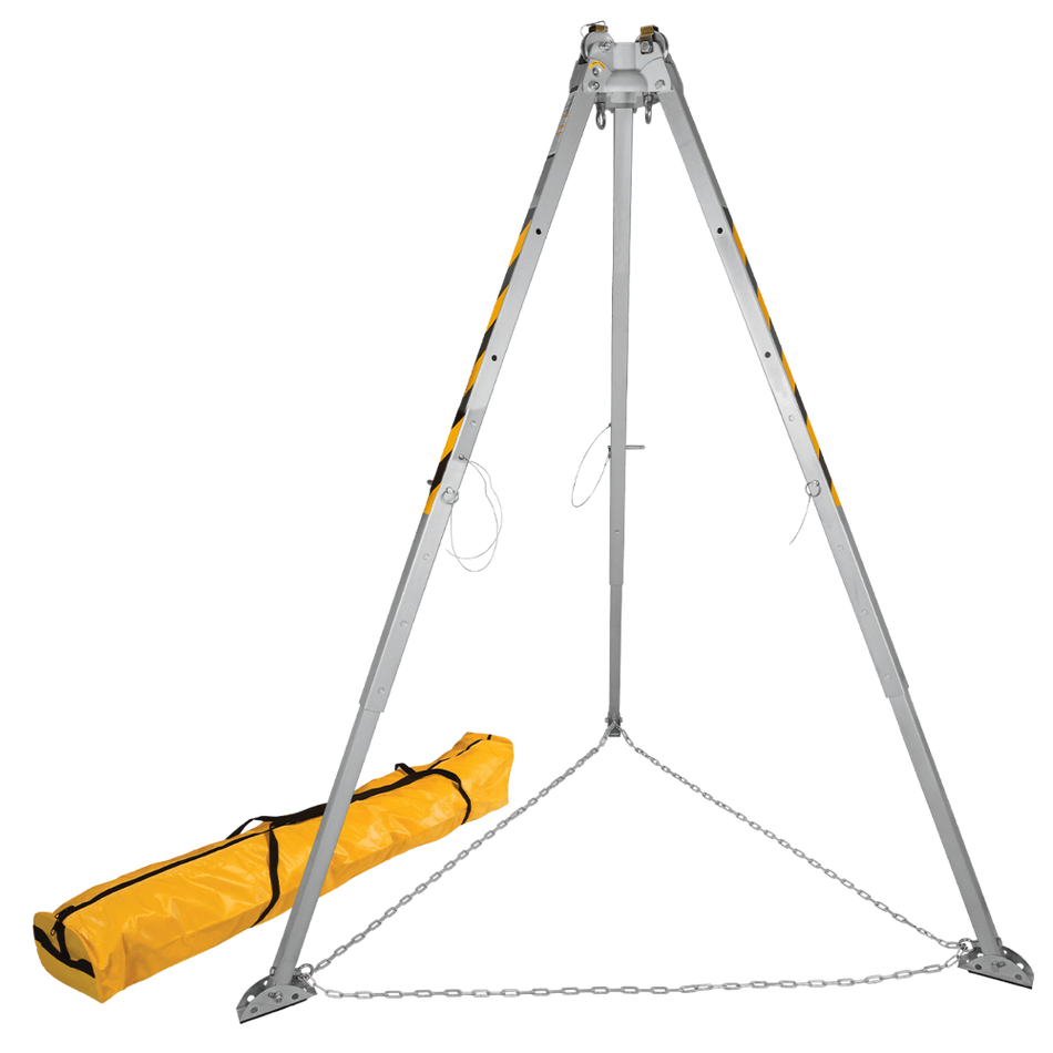 5'–8' Adjustable Confined Space Tripod with Storage Bag, Technora Rope Compatible – 7276T – FallTech
