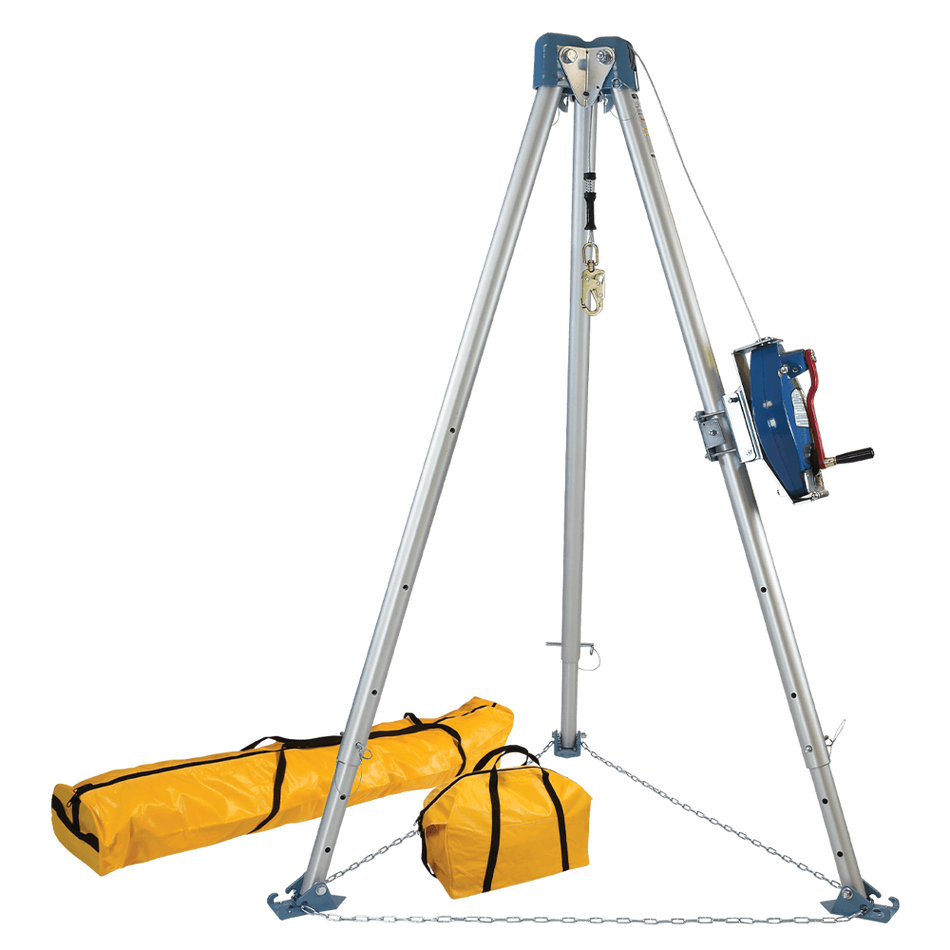 11' Confined Space Tripod System with 60' Stainless Steel SRL-R – 7500S – FallTech