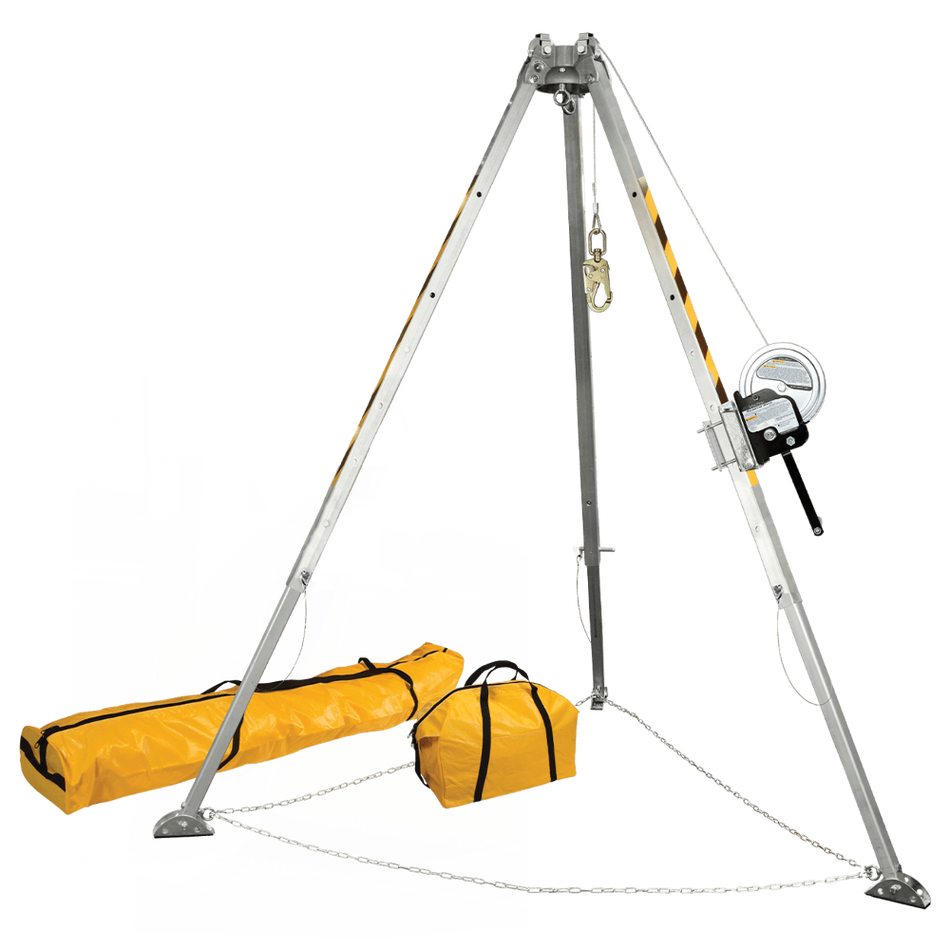 8' Confined Space Tripod System with 60' Galvanized Personnel Winch – 7507 – FallTech