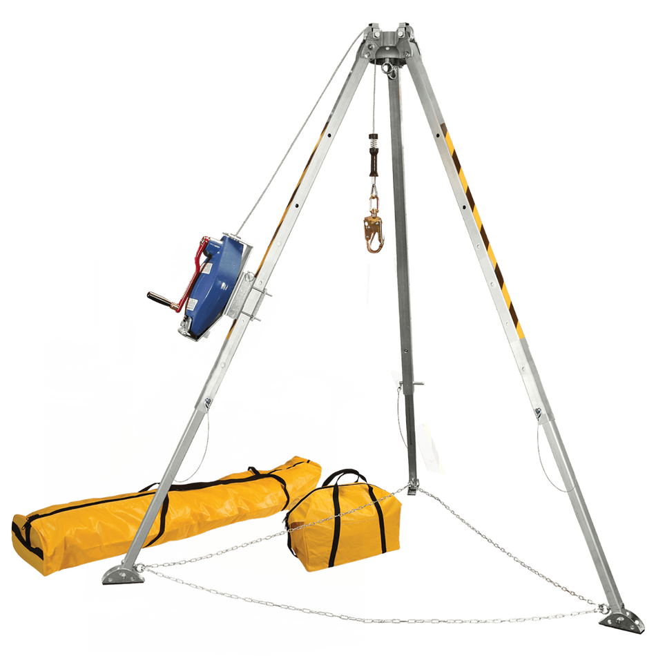 8' Confined Space Tripod System with 60' Stainless Steel SRL-R – 7508S – FallTech