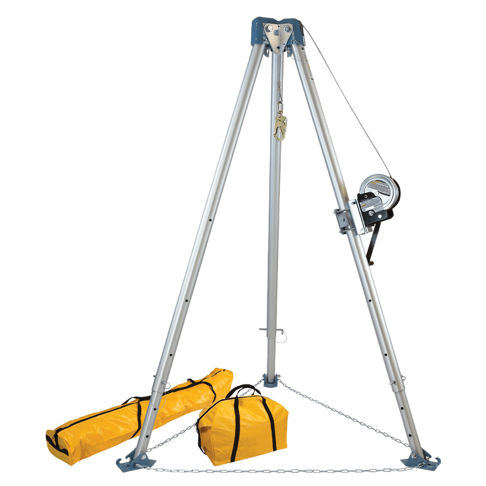11' Confined Space Tripod System with 120' Galvanized Personnel Winch – 7510 – FallTech