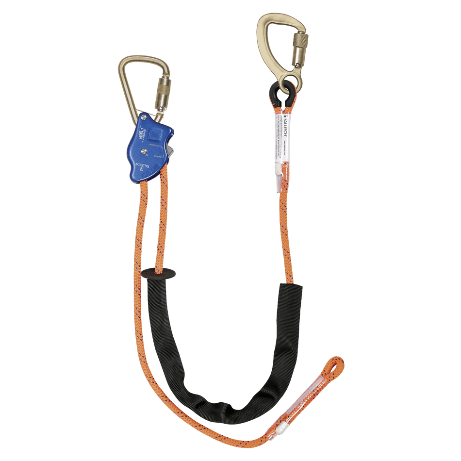 6.5' Tower Climber Rope Positioning Lanyard with Aluminum Adjuster and Steel Carabiners – 8165C65 – FallTech