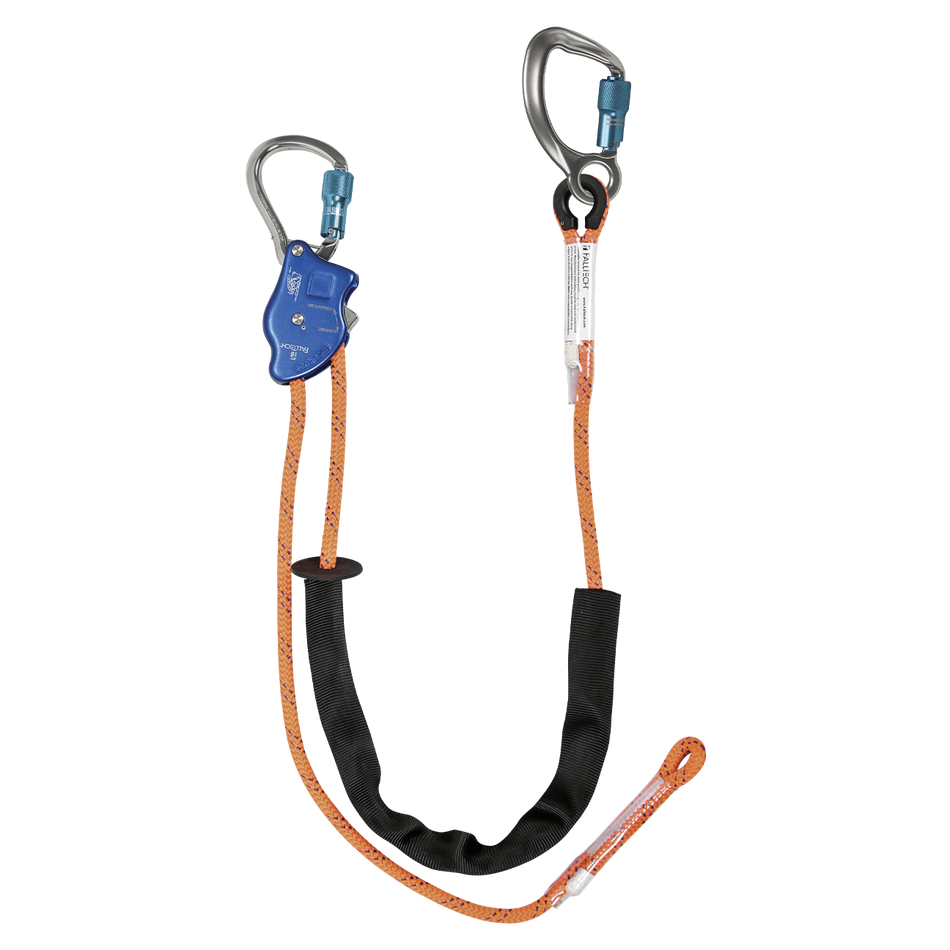 6.5' Tower Climber Rope Positioning Lanyard with Aluminum Adjuster and Aluminum Carabiners – 8165F65 – FallTech