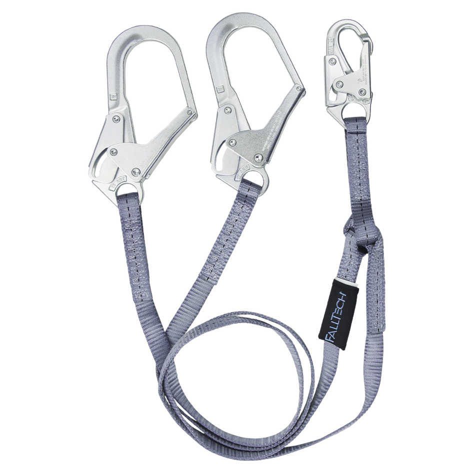 6' Web Restraint Lanyard, Double-Leg Fixed-Length with Steel Connectors – 8206Y3 – FallTech