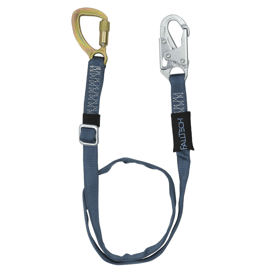 4' to 6' Adjustable Length Restraint Lanyard with Steel 5k Carabiner – 82095K – FallTech