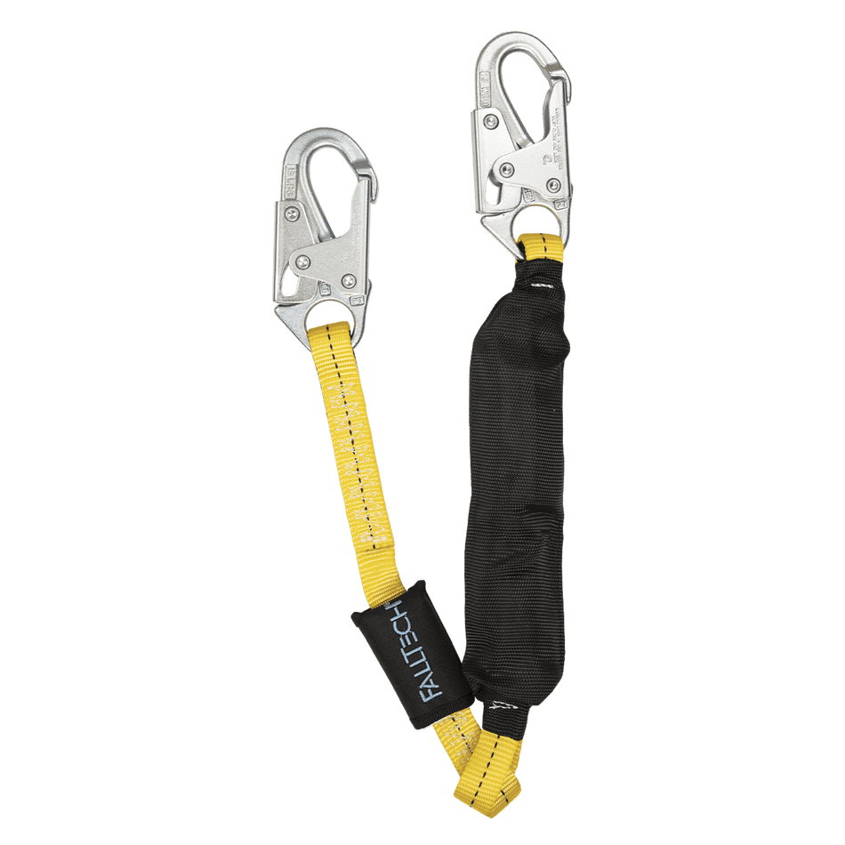 3' Soft Pack FT Basic® Energy Absorbing Lanyard, Single-leg with Steel Snap Hooks – 8256LT3FT – FallTech