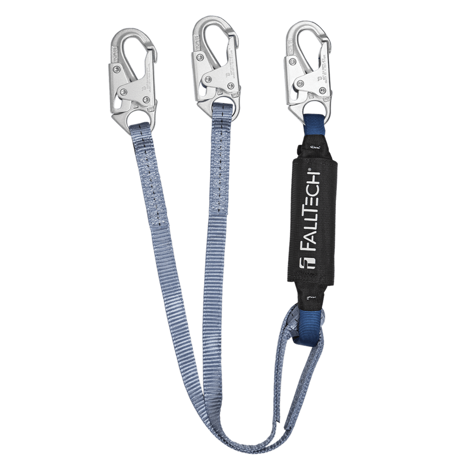 4' ViewPack® Energy Absorbing Lanyard, Double-Leg with Steel Snap Hooks – 826084 – FallTech