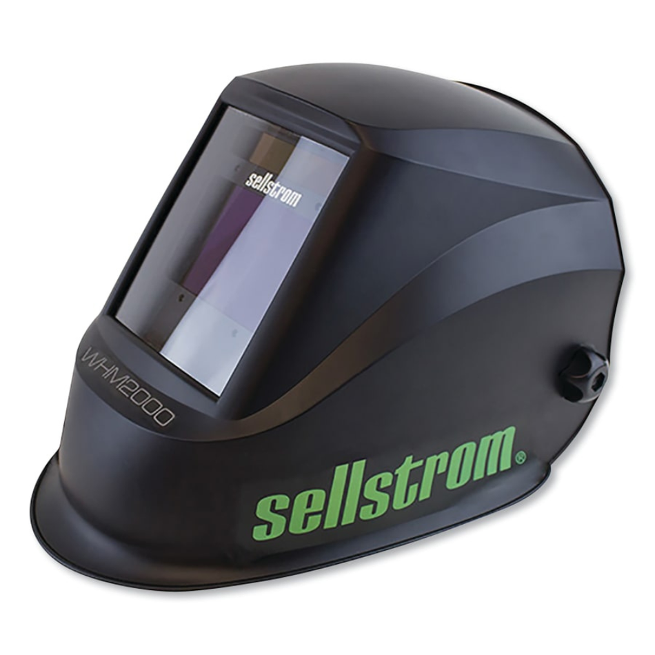 Advantage Plus Series Auto-Darkening Welding Helmet, 3.94 x 2.36 in Window, Black - Sellstrom