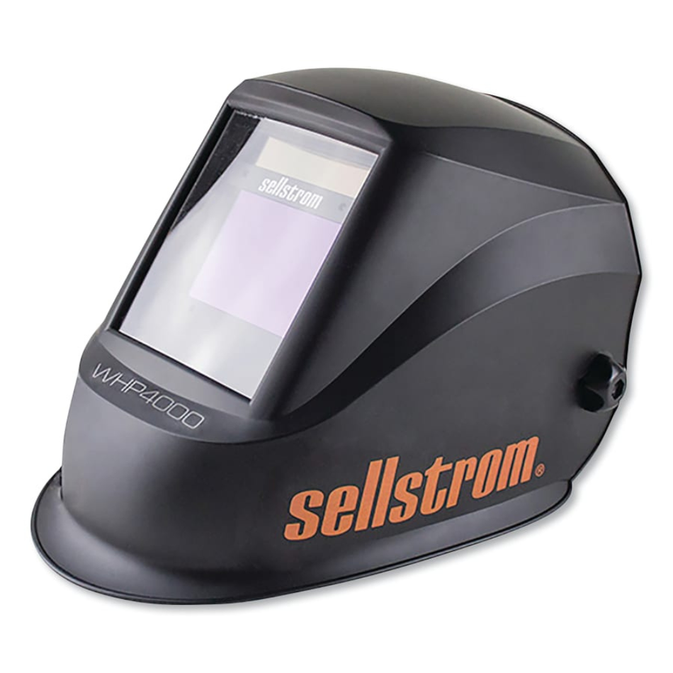 Premium Series Auto-Darkening Welding Helmet, 3.94 x 3.28 in Window, Black - Sellstrom