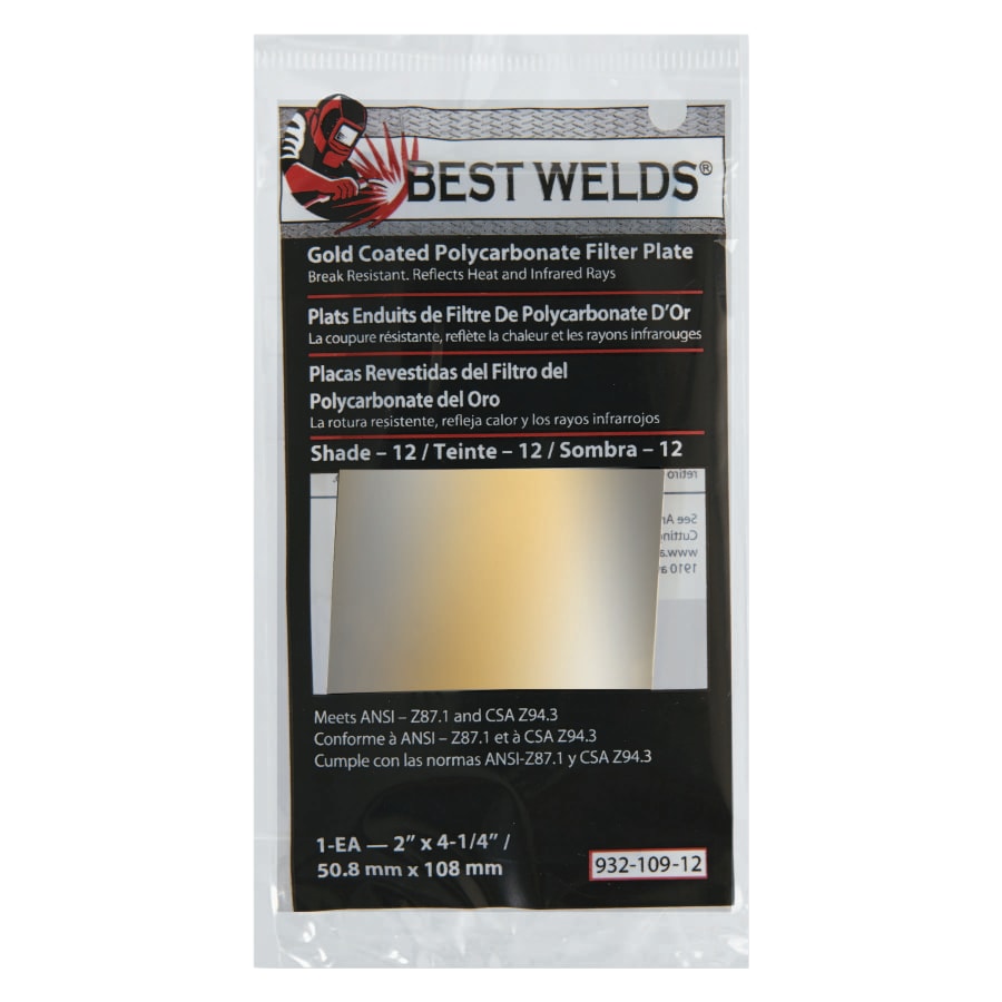 Gold Coated Filter Plate 2 in x 4.25 in - Pack of 20 – Best Welds