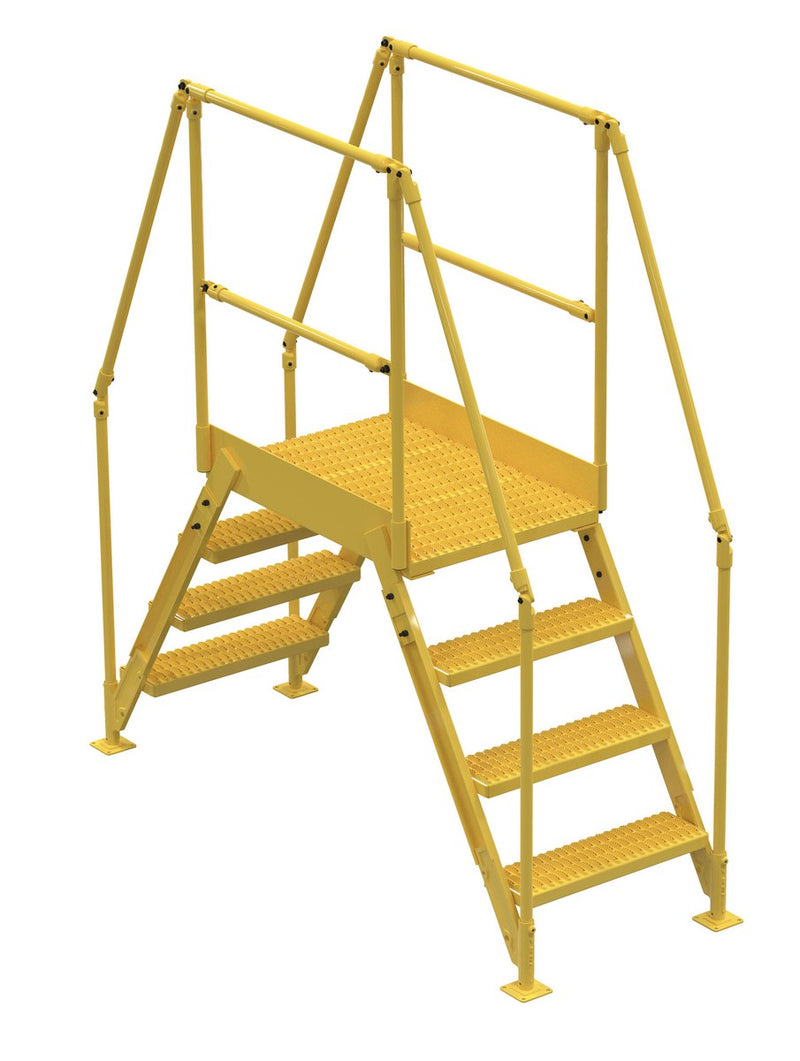 Crossover Ladder - 4 Step, 24" Platform - Steel - Vestil