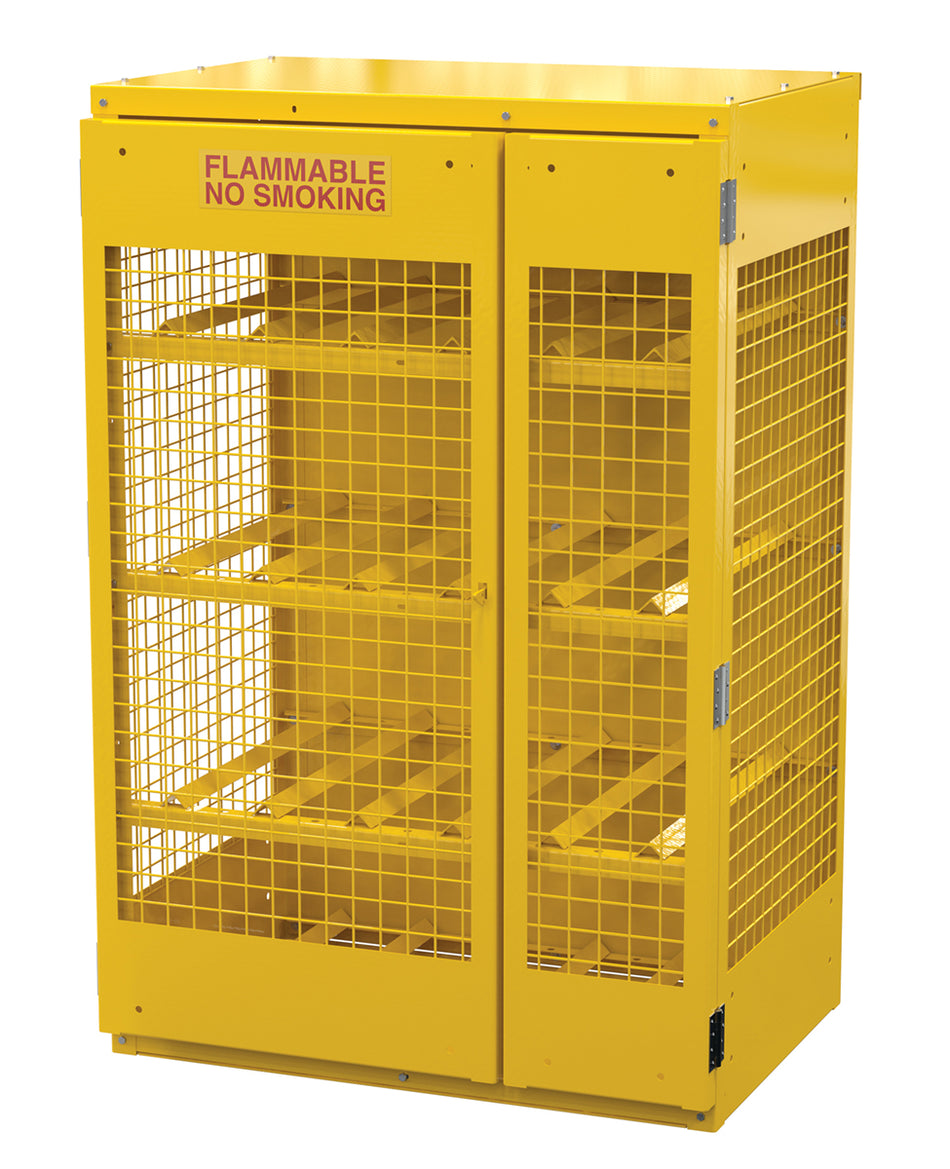 Steel Knockdown Horizontal Cylinder Cabinet – 12 Cylinder Capacity – CYL-H-12-KD – Vestil