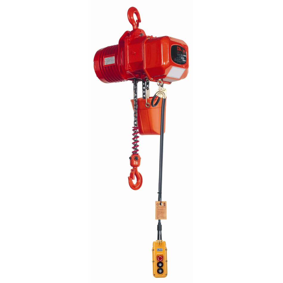 1/4 ton Electric Chain Hoist - Hook Mount - Elephant DB - Two Speed - Three Phase