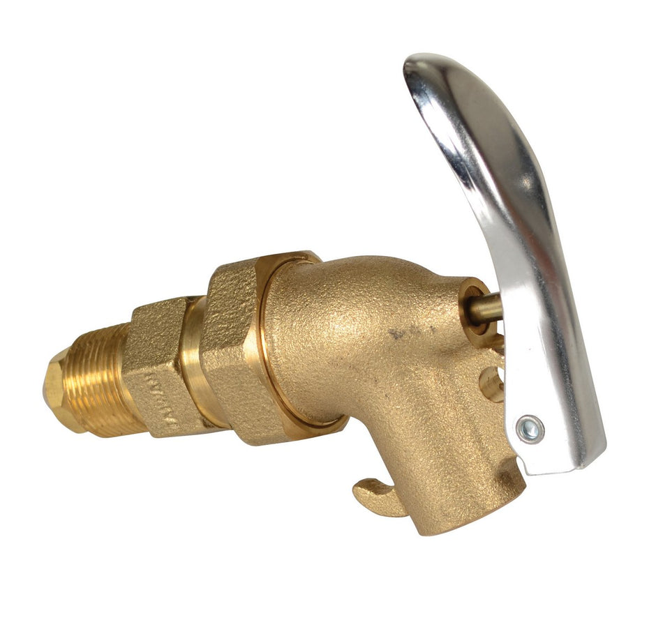 Brass Manual Drum Faucet – Spring Loaded Handle – Adjustable Nozzle – 3/4 in. Bung – DFT-ADJ – Vestil